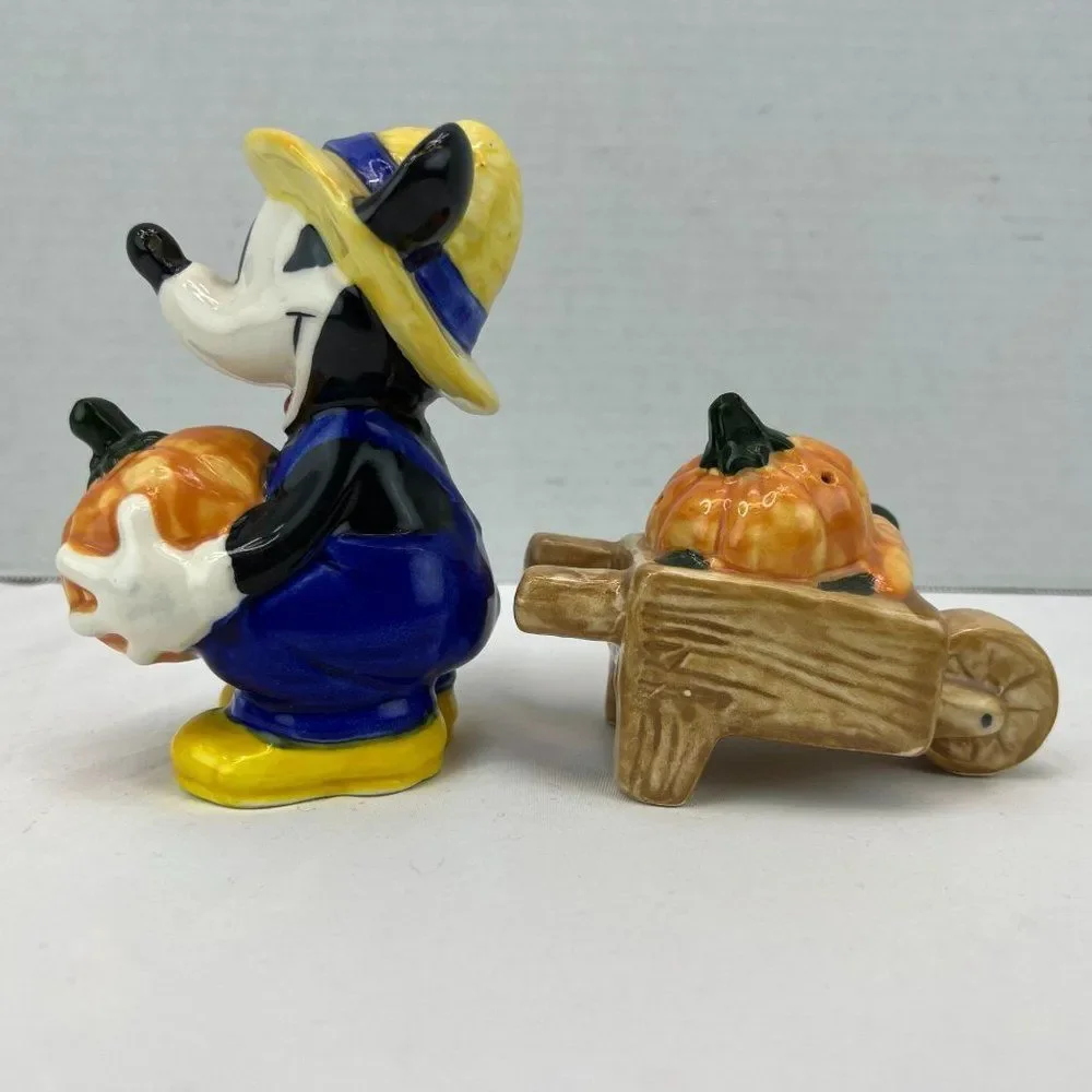 Homegrown Mickey Salt & Pepper Set Thanksgiving Fall Harvest Rare Treasure Craft - Picture 3 of 6